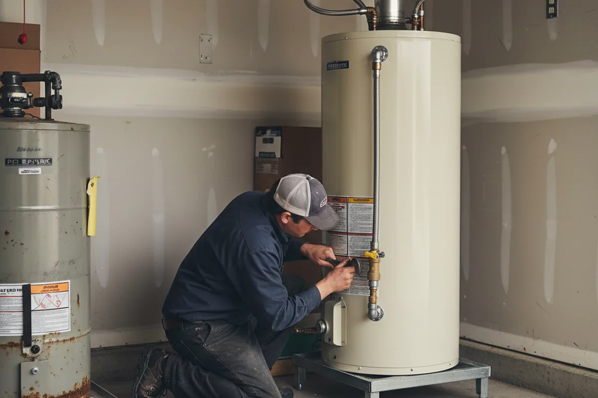 Water heater and shutoff valve replacement in Clearfield